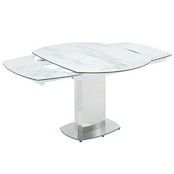 Acheter Vente-Unique Ensemble table TALICIA + 4 Chaises PEGA - Blanc et bleu