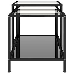 Avis vidaXL Tables à thé 2 pcs Verre trempé Noir