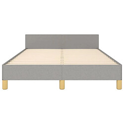 Maison Chic Lit adulte - Cadre Structure de lit avec tête de lit Contemporain Gris clair 120x200 cm Tissu -MN69008 pas cher