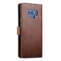 Avis Wewoo Housse Coque Pour Galaxy Note 9 GUSSIM Business Style Étui en cuir à rabat horizontal avec support et fentes cartes et portefeuille marron