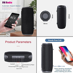 Yonis Enceinte Bluetooth Portable Étanche IPX5 TWS pas cher