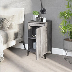 Avis Maison Chic Table de chevet,Table de nuit,Table d'appoint pour salon sonoma gris 40x35x70 cm bois d'ingénierie -MN38759