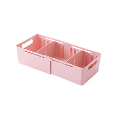 YP Select Boîte de réception de boîte de rangement de tiroir en plastique de sous-vêtements partitionnés - rose