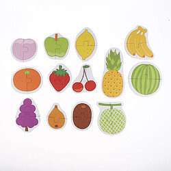 Avis blocs de bois puzzle jouets préscolaires pour enfants fruits fruits