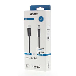 HAMA Câble USB, USB 2.0, 480 Mbit/s, 3,00 m