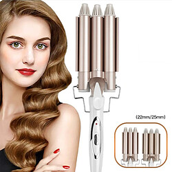 Hair Waver Pinces à Sertir Les Cheveux Pinces Bigoudi 3 Baril 2 Vitesse 22mm