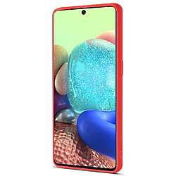 Coque en silicone anti-rayures avec porte-carte rouge pour Samsung Galaxy A71 5G SM-A716