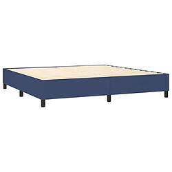 Acheter Maison Chic Structures de lit + matelas,Lit à sommier tapissier avec matelas Bleu 200x200 cm Tissu -MN43832