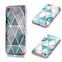 Coque en TPU motif marbre or rose imd blanc/cyan pour votre Apple iPhone 8/7