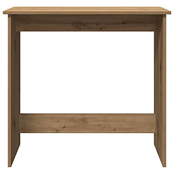 Avis vidaXL Bureau chêne artisanal 80x40x75 cm bois d'ingénierie