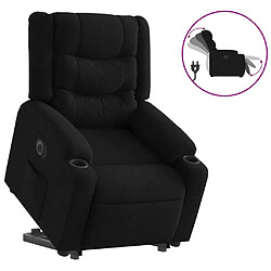 vidaXL Fauteuil inclinable électrique noir tissu