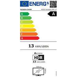 Avis Écran Verbatim 49593 Full HD 17,3" 60 Hz