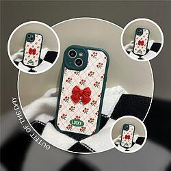 GUPBOO Étui pour iPhone13ProMax Silicone Rhombus Safflower Coque de téléphone Graffiti Bow Femme