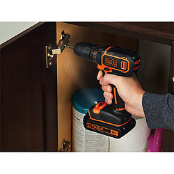 Avis BLACK & DECKER Perceuse-visseuse sans fil BDCD18B - 18V - 1,5 Ah - 2 batteries et chargeur 200 mA inclus