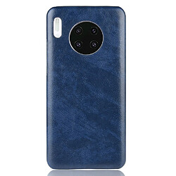 Wewoo Coque Rigide Pour Huawei Mate 30 Shockproof Litchi PC + PU Case Blue