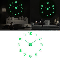 Acheter Horloge Lumineuse Murale Bricolage Autocollant 3d Décoration De Bar à La Maison Moderne Montre A