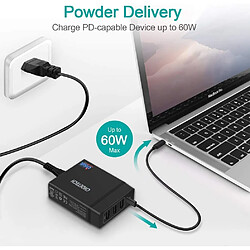 CHOETECH Chargeur Mural USB C 60W Power Delivery, 4 Ports Chargeur USB Secteur pas cher