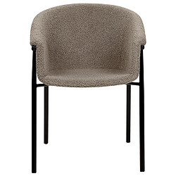 Beliani Chaise de salle à manger AMES Set de 2 Bouclé Taupe pas cher