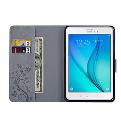 Acheter Wewoo Housse Étui gris pour Samsung Galaxy Tab A 8.0 / T350 fleurs pressées motif de papillon flip horizontal en cuir PU avec boucle magnétique et titulaire fentes cartes porte-monnaie