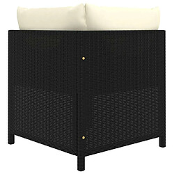 Acheter Maison Chic Salon de jardin 5 pcs + coussins - Mobilier/Meubles de jardin - Table et chaises d'extérieur Résine tressée Noir -MN53205