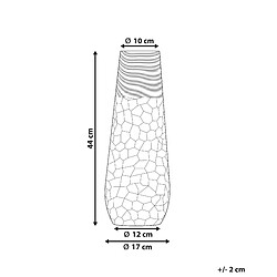 Avis Beliani Vase à fleurs THIVA fait à la main Métal 44 cm Doré