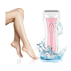 Chrono Rasoir électrique pour femme, rasoir rechargeable humide et sec, épilation du corps pour les jambes et les aisselles, indolore, lame 3 en 1, rasoir facile et rapide pour femme (rouge)