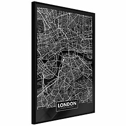 Paris Prix Affiche Murale Encadrée City Map London Dark 20 x 30 cm Noir