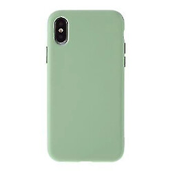 Universal Étui en silicone à boutons latéraux détachables à green clair pour votre Apple iPhone XS / X