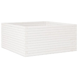 vidaXL Jardinière blanc 100x100x46 cm bois de pin massif