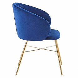 Avis Paris Prix Chaise Design en Velours Kanye 80cm Bleu