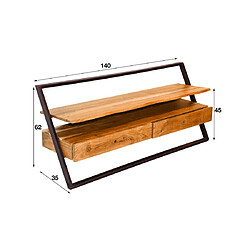 Acheter Lisa Design Goa - meuble tv - bois et noir - 140 cm