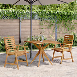 vidaXL Ensemble à manger de jardin 3 pcs Bois d'acacia solide