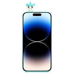 Coque en silicone Motif de dessin animé 3D, anti-chutte, anti-goutte pour votre iPhone 14 Pro - Cheval mignon