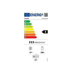 Réfrigérateur combiné 55cm 255l nofrost silver - FCN255WDE - HISENSE