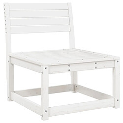 Avis Maison Chic Salon de jardin 5 pcs | Ensemble de Table et chaises | Mobilier d'Extérieur blanc bois massif de pin -GKD61767