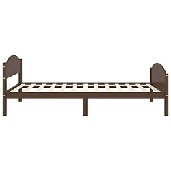 Acheter vidaXL Cadre de lit sans matelas marron foncé bois pin massif 90x200cm