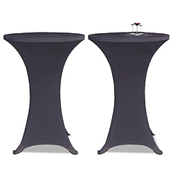 vidaXL Housses de table extensible 4 pcs 80 cm Anthracite