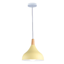 Stoex Lampe À Suspension Moderne Nordique Plafonnier D'Intérieur Lustre Minimaliste Abat-Jour en Métal, Jaune Pour Chambre À Coucher, Cuisine, E27 