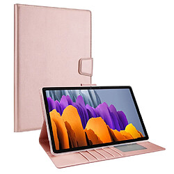 Etui en PU fermoir magnétique avec support pour votre Samsung Galaxy Tab S8 X700/X706/S7 T870/T875 - or rose