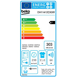 Sèche-linge pompe à chaleur à condensation 11kg - dh11412cx0w - BEKO