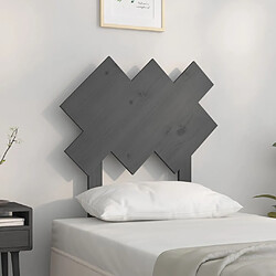 Maison Chic Tête de lit scandinave,Meuble de chambre Gris 72,5x3x81 cm Bois massif de pin -MN38681