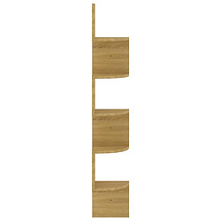 Acheter vidaXL Étagère d'angle murale chêne sonoma 19x19x123cm bois ingénierie