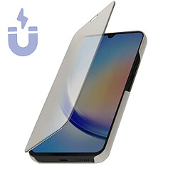 Avizar Étui Clear View pour Samsung Galaxy A54 5G Clapet Miroir Fonction Support Argent pas cher