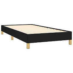 Avis vidaXL Cadre de lit sans matelas noir 80x200 cm tissu