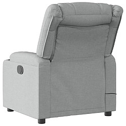 Avis vidaXL Fauteuil de massage inclinable Gris clair Tissu