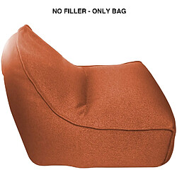 Mobili Rebecca Housse Pouf Sans Remplissage Orange Polyester Zipper 70x80x90