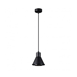 Luminaire Center Suspension Taleja Dome Acier Noir 1 ampoule 120cm