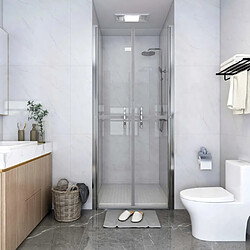 vidaXL ESG Transparent 101x190 cm Porte de douche - Verre ESG 5mm - Aluminium - Cadre réglable, poignées modernes