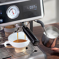 HiBREW H7A Machine à expresso pression de 20 bars, système à double chaudière, broyeur à 30 niveaux