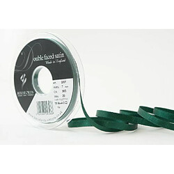 Berisfords Ruban de satin double-face en polyester 7 mm, Vert sapin